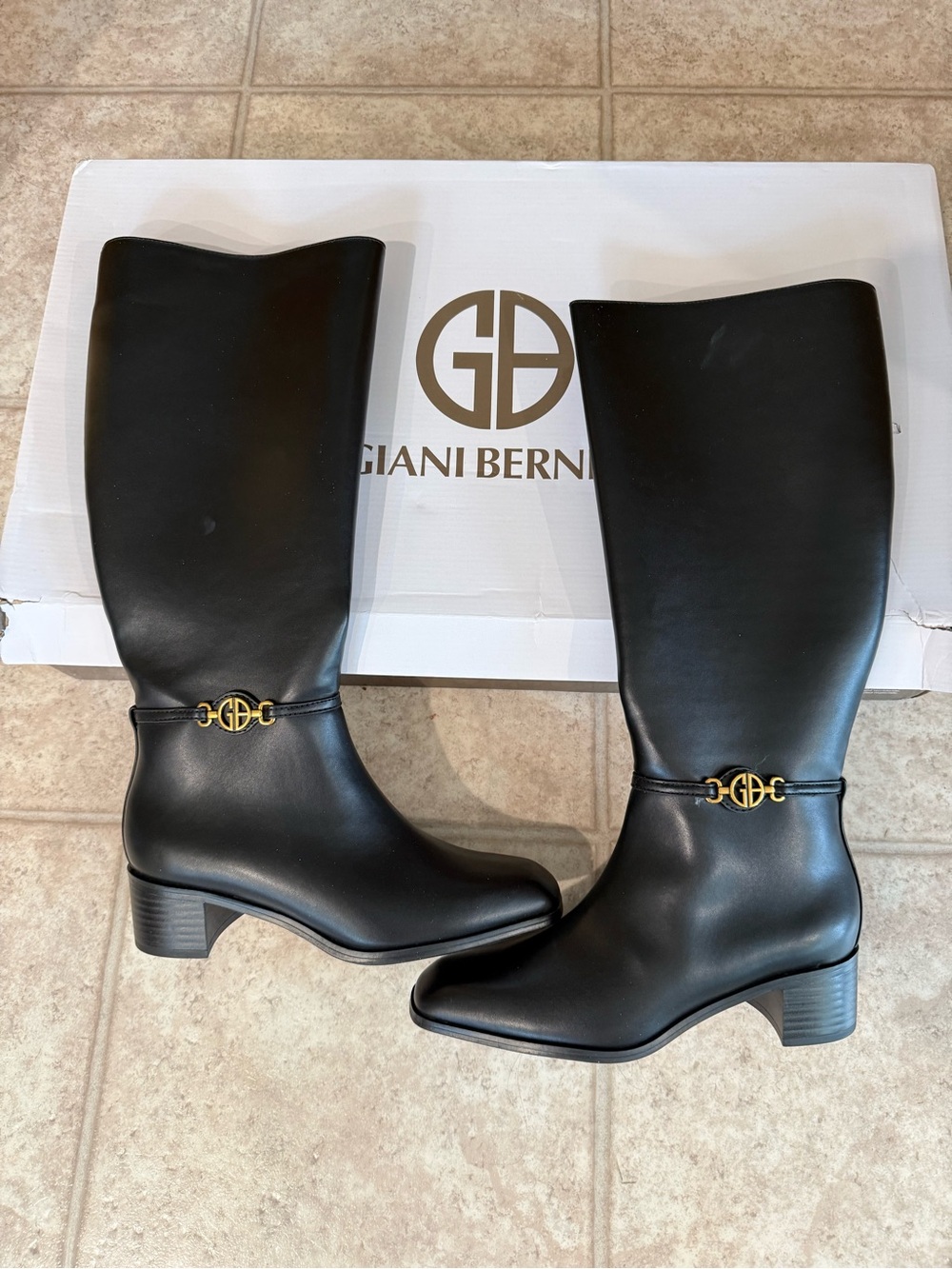 Giani Bernini Women's Black Leather Boots